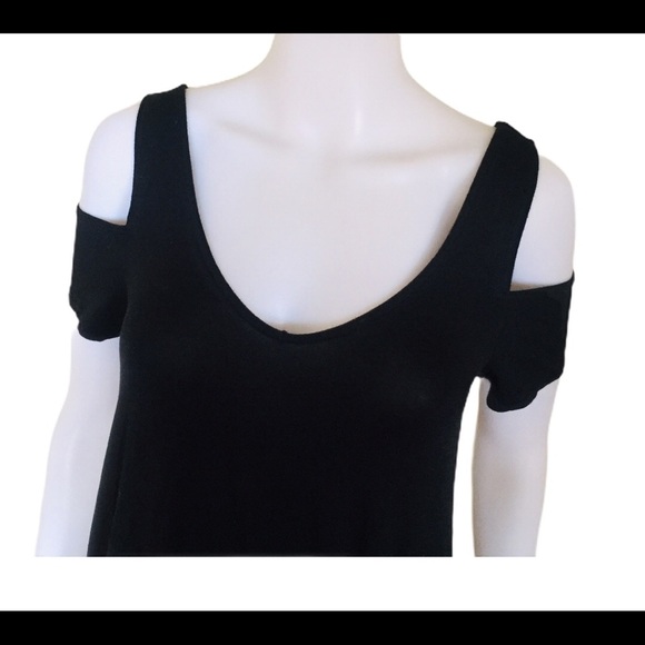 AMERICAN EAGLE OUTFITTERS Swing Dress With Cold Shoulder Detail Black Size Small - Picture 6 of 13